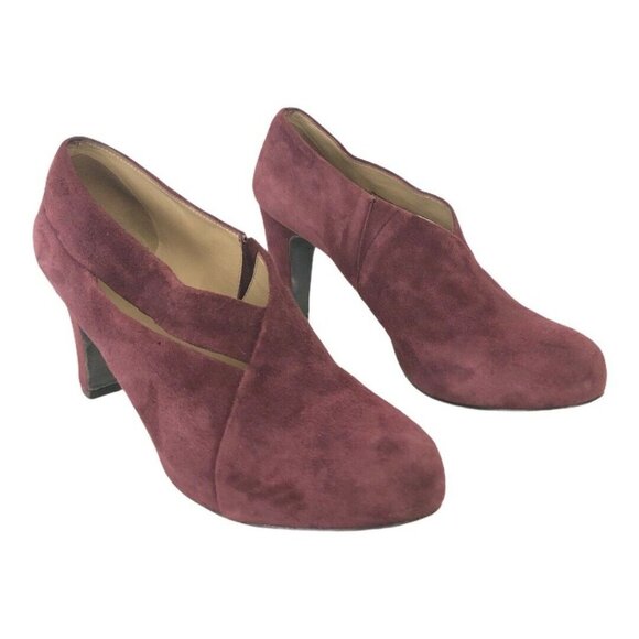 Eileen Fisher Sangria Peek Suede Bootie - Picture 1 of 8